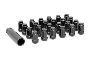 Ford Bronco II Lug Nut Set - Rough Country - Bulge Acorn Style - Black - '86-'90
